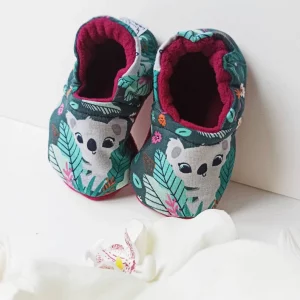 Chaussons Koala -Polaire fuschia – Image 2