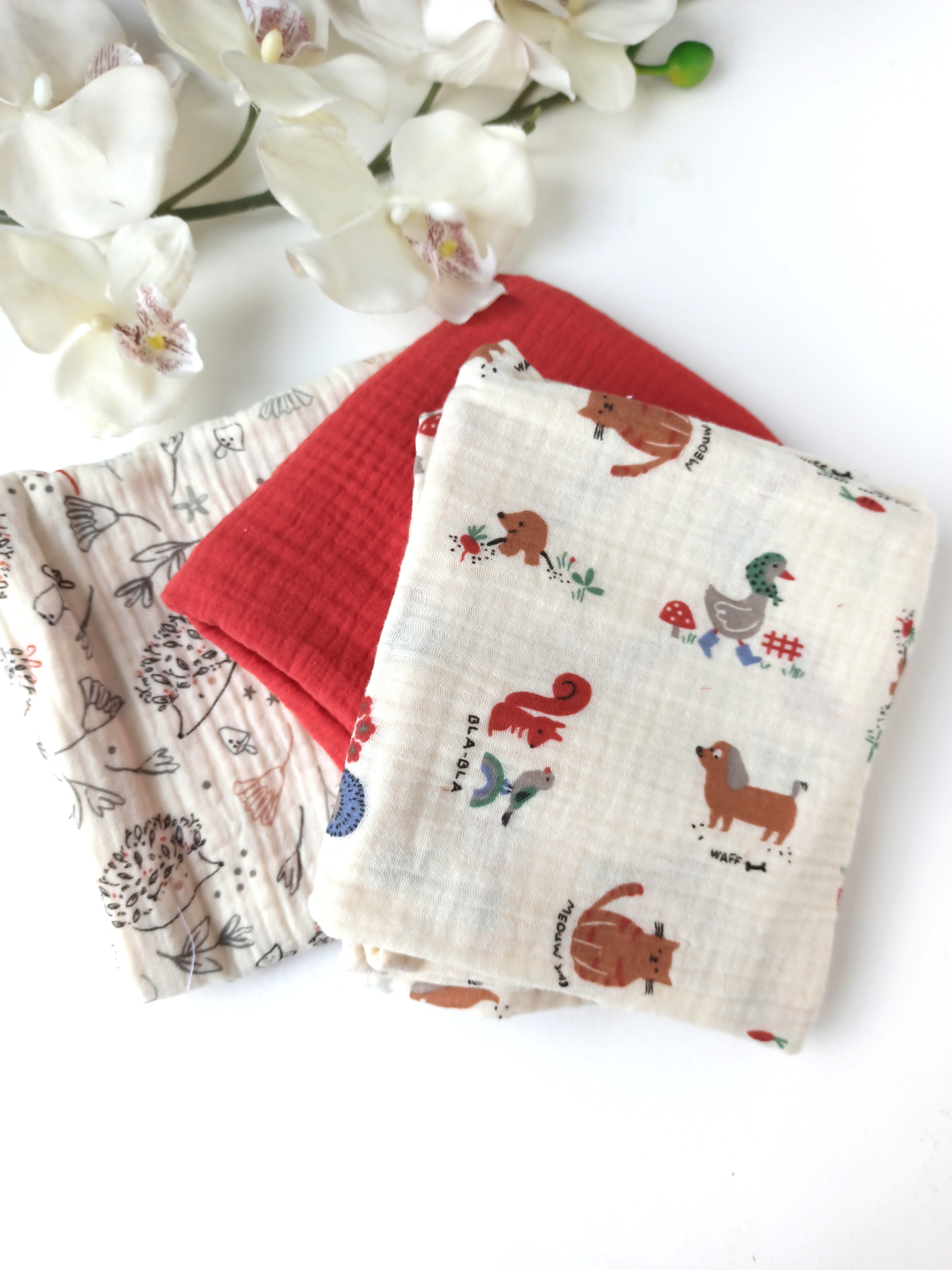 Lange pour bébé - Trio À la ferme