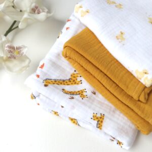 Lange pour bébé - Trio Jaune