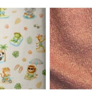 Poncho de bain enfant 3 à 6ans - motif animaux plage