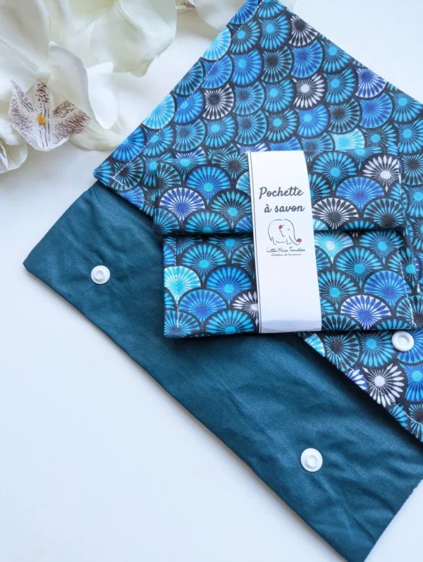 Pochette maillot de bain  -  Éventail bleu – Image 5