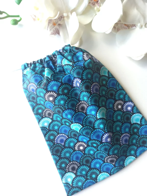 Pochette maillot de bain  -  Éventail bleu – Image 2