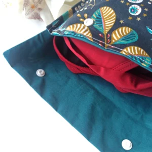 Pochette maillot de bain - Bleu floral