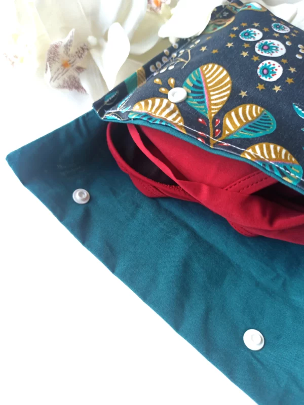 Pochette maillot de bain - Bleu floral