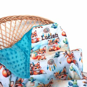 Couverture bébé renard bohème